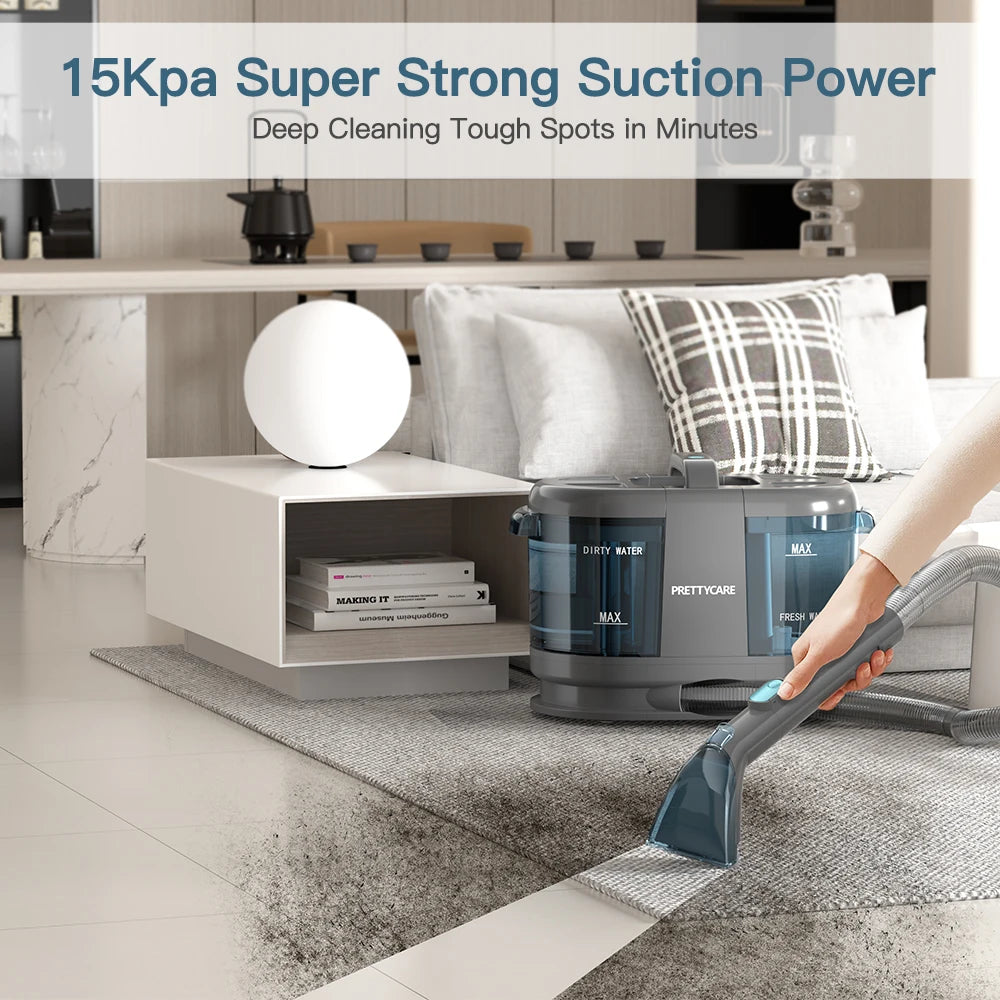 PrettyCare PC808 Cordless Carpet&Spot Vacuum Cleaner 1.4m Hose 30minutes Fabric Vacuum Cleaner with Wet Sprayer For Sofa Car Main image