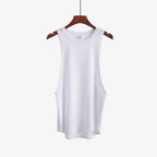 Grey Men's Sleeveless Tank Top Fitness Clothing Sportswear Gym Stringer Bodybuilding Undershirt Fashion Vest for Men