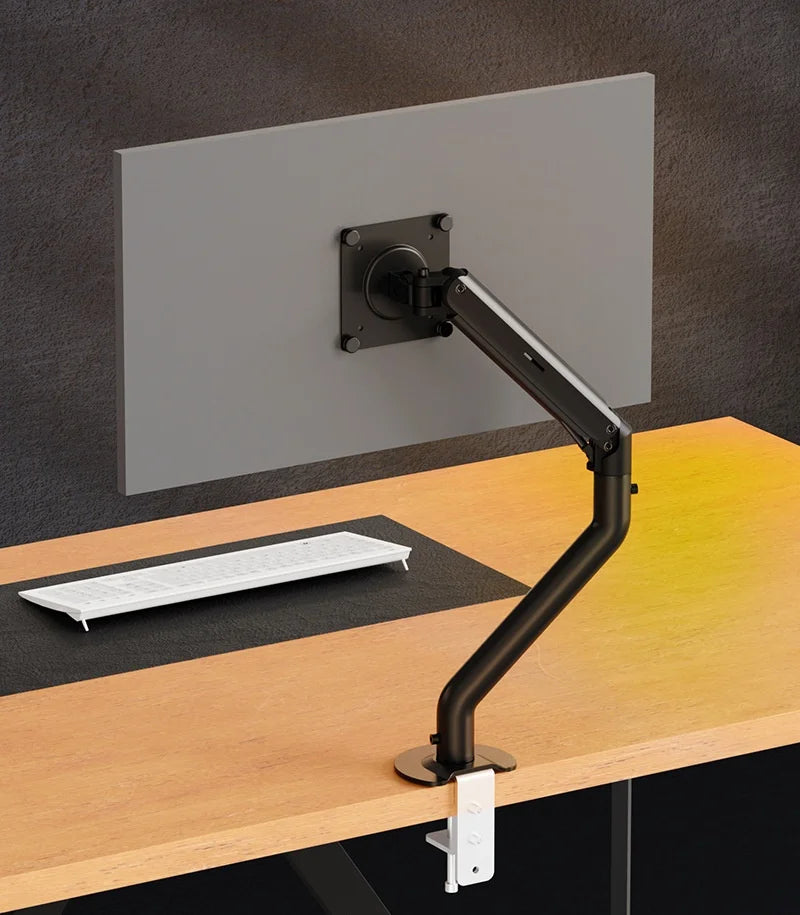 Adjustable display robotic arm for 17 to 32 inches heat dissipation desktop computer monitor stand