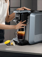 HiBREW 6 in 1 Multiple Capsule Coffee Machine Hot/Cold DG Nes Capsule ESE Pod Tea Basket Ground Coffee Cafeteria 20Bar H6