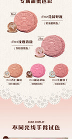Flower Knows The Sweetie Bear Collection Satin embossed blush Lasting Matte Puffing Natural Brightening Facial Cosmetics 5g