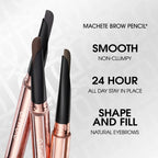 O.TWO.O Machete Eyebrow Pencil Waterproof Natural Long Lasting Smooth Fill Fluff Blendable High Pigment Brow Pencil Eye Makeup