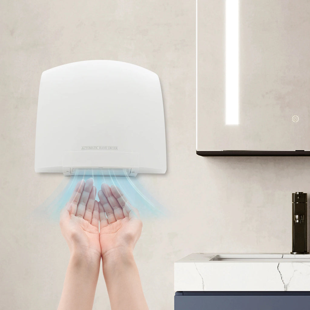 Electric Infrared Sensor Hand Dryer 1200W High Efficiency Automatic Commercial Compact Air Hand Dryer for Home Restrooms Office
