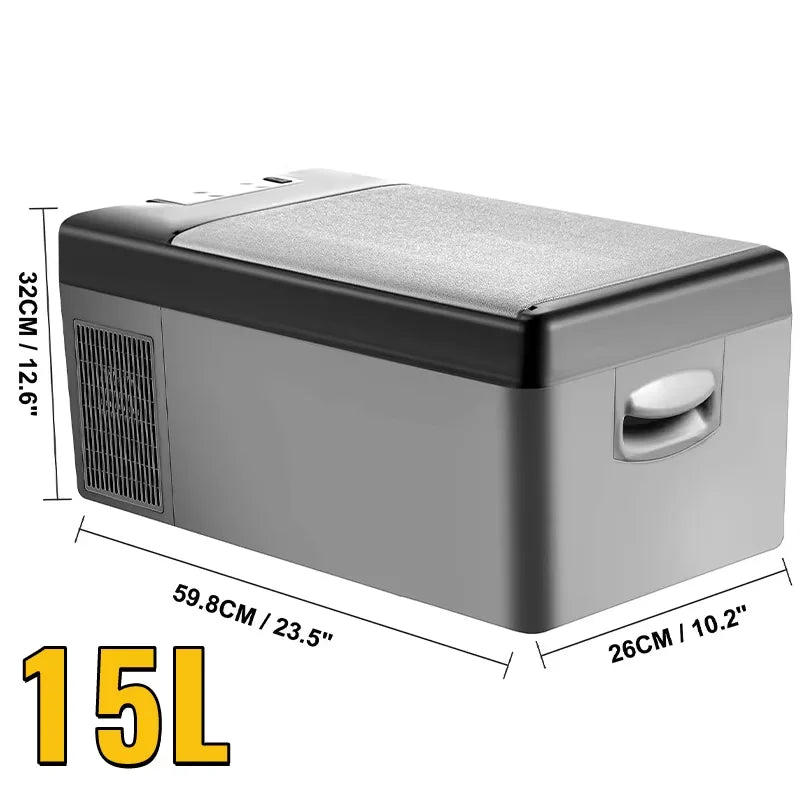 Sihao 15L-55L Portable Compressor Fridge Freezer, Mini Cooler for Outdoor Camping BBQ Picnic, Car Vehicle Refrigerator Cooler for Travel Road Trip, Electric Compressor Fridge Freezer Mini Cooler Box