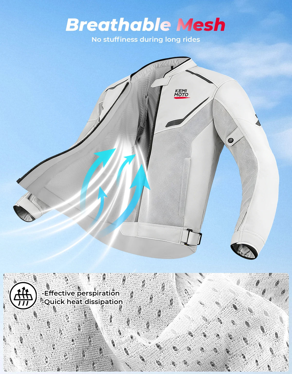 Summer Motorcycle Jacket Men's Riding Clothing Breathable CE Protector Gear Soft Mesh Inner Outdoor Motocross Outfit Off-road Cycling