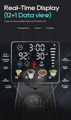 HiBREW 6 in 1 Multiple Capsule Coffee Machine Hot/Cold DG Nes Capsule ESE Pod Tea Basket Ground Coffee Cafeteria 20Bar H6