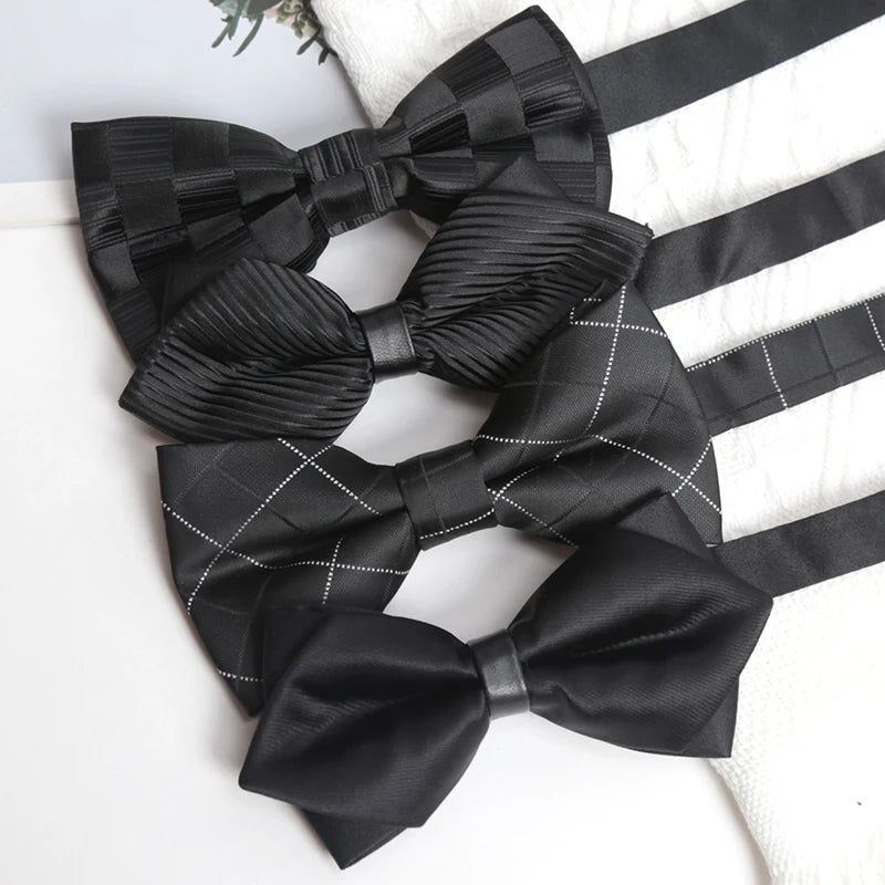 1PCS Bow Ties Butterfly Party Wedding Men Tie Black Adjustable Bowknot Bowtie Classic Butterfly Adult Accessories Business Gift Main image