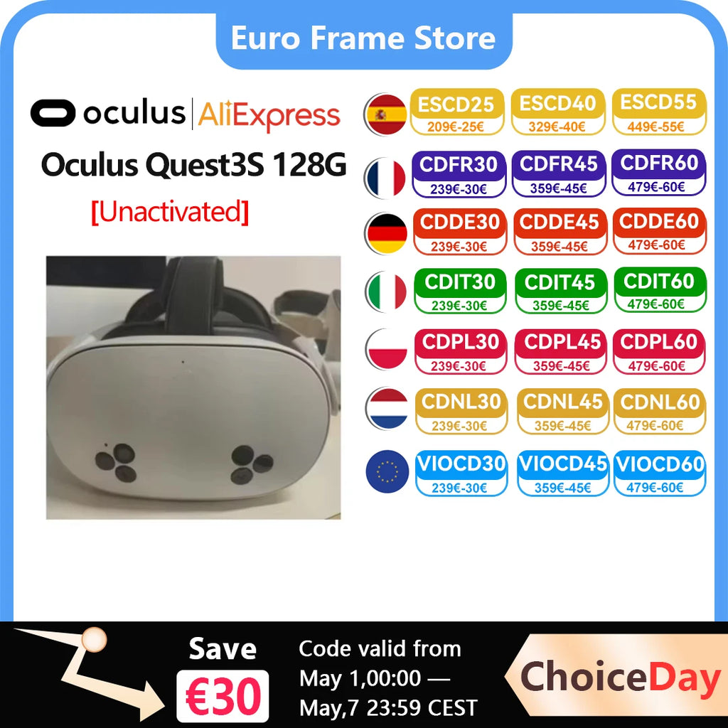 Oculus Quest3S 128G All-in-one Machine VR Glasses Meta Quest3 VR Motion Sensing Intelligent Helmet Game Machine Quest3s 128G