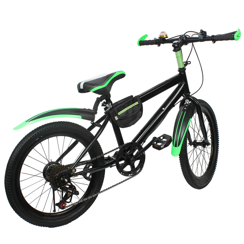 20"  7 Speeds Mountain Bike Kids Bicycle Dual-Disc Brakes Unisex Children's Bicycle Height Adjustable MTB Boys Girls Riding Bike