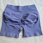 Back Scrunch Shorts Women Seamless V-Back Waist Line Scrunch Booty Shorts Fitness Workout Running Yoga Gym Shorts