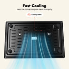 2500W Double-Burner Electric Stove Electric Hob Cooker with 2 Plate Adjustable Firepower 220-240V for Cooking Food