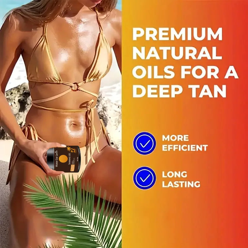 Natural Traceless Tanning Gel - Natural Ingredients, Traceless Deep Moisturizing, Suitable for Whole Body Quick-Absorbing Travel Portable Package, Suitable for Men and Women