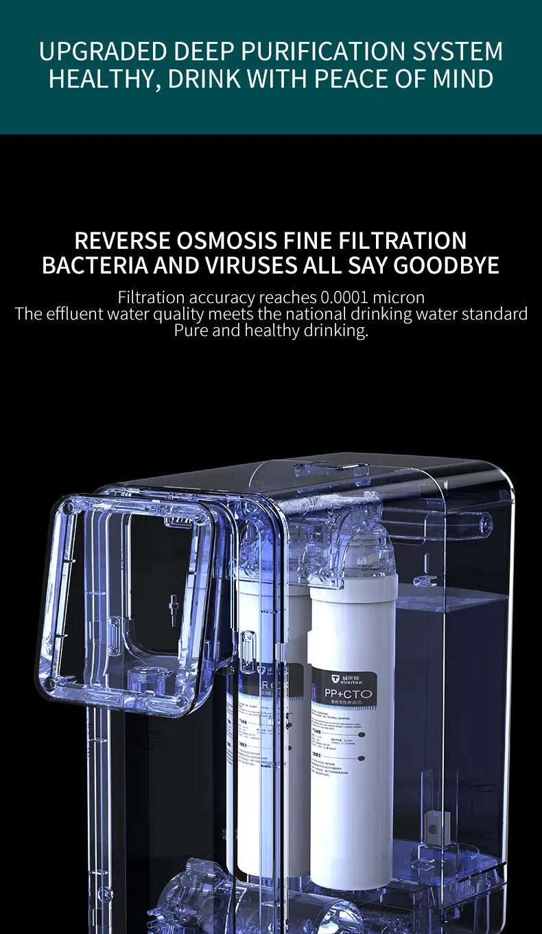 Desktop RO Hydrogen-rich Water Purifier Household Instant Hot Water Purifier Filter Direct Drinking Water Dispenser Commercial