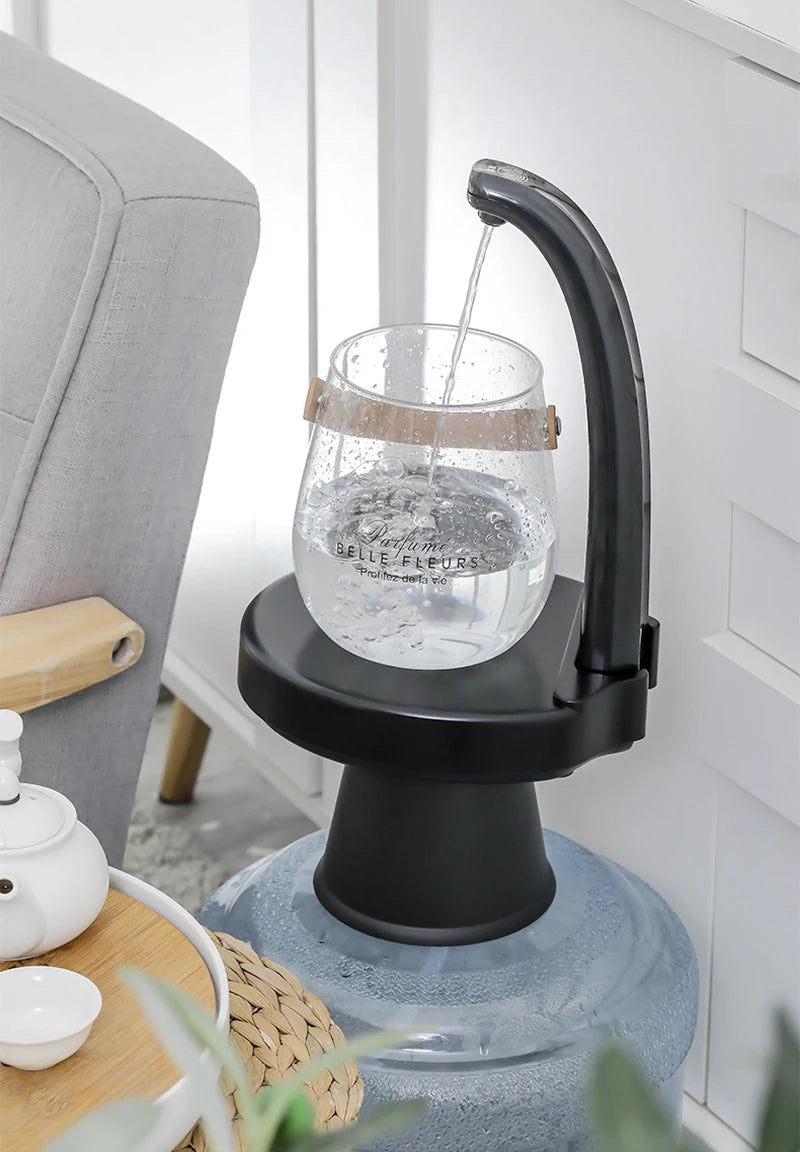 USB Rechargeable Electric Black Small Motor Pumping Automatic Water Dispenser