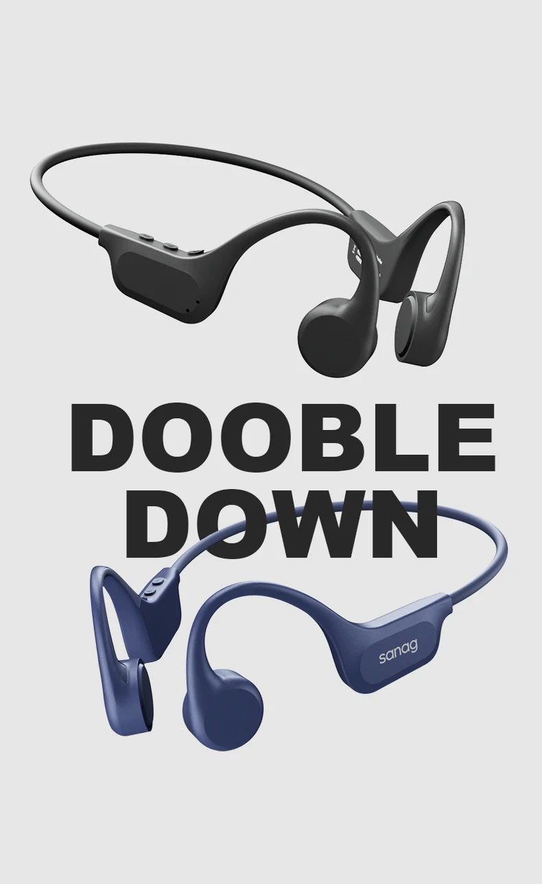 Sanag B60S Bone Conduction Earphone IPX8 Swimming Bluetooth Headphones Wireless Headset 32GB/64GB MP3 with Microphone Earbuds