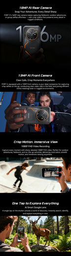 Blackview FORT 2 Smartphone, 6.78" HD+ IPS Display,MediaTek Helio G81 Processor,5000mAh Battery,Outdoor Rugged Mobile Phone