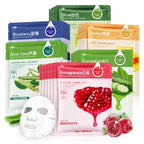 20pcs Natural Plant Facial Mask Moisturizing Oil Control Anti-Aging Fruit Aloe Korean Sheet Face Mask Beauty Skin Care Prodcuts