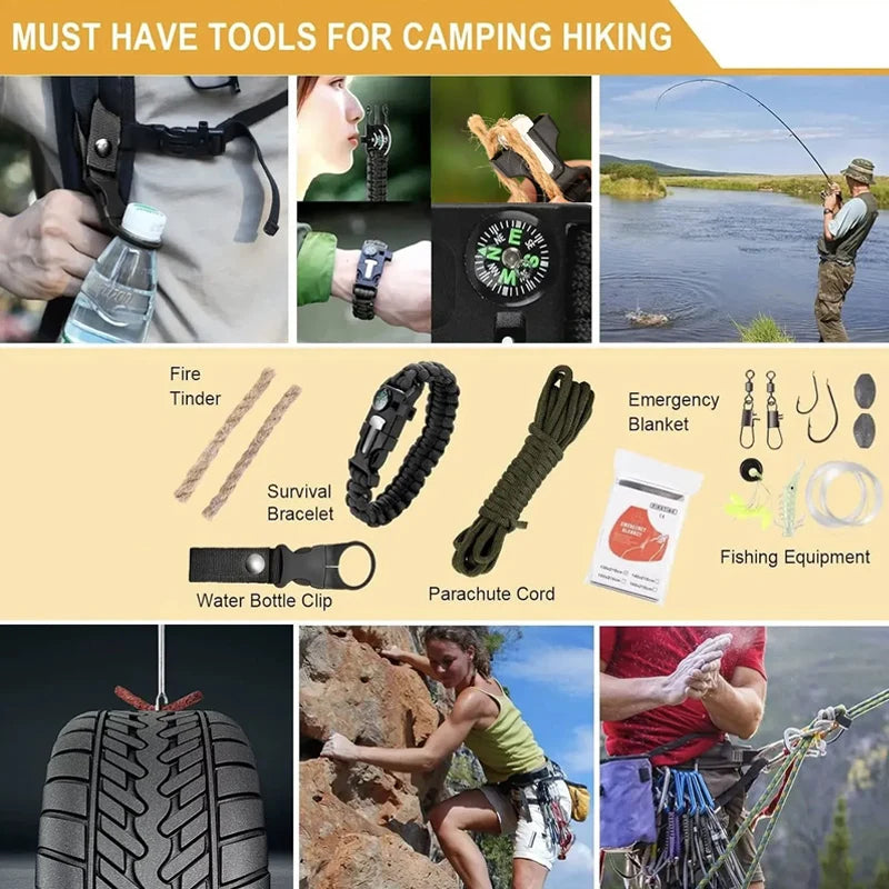 Outdoor First Aid Kits Multi-functional Survival Gear Emergency Supplies Kit Trauma Bags Camping Hiking Hunting Adventures Bag