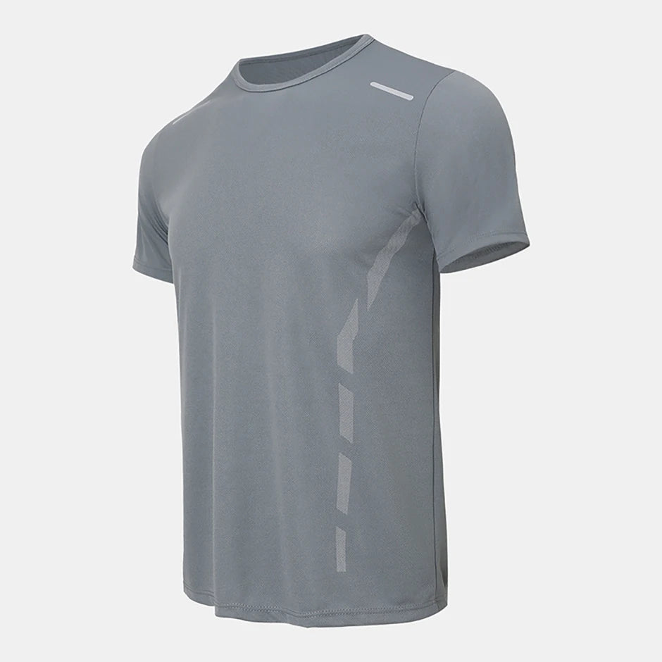 4/1 Pcs Men's Summer Multicolor Quick-drying Sports Short Sleeve Loose Breathable Fitness Running Badminton T Reflective Strip