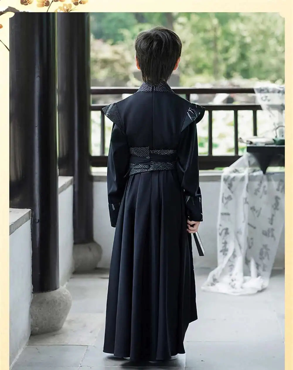 Handsome Boys' Improved Hanfu Oriental Chinese Style High-end Tang Suit Kids Performance Swordsman Traditional Ancient Costume