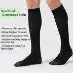 1/4 Pair Compression Socks Men Women 20-30mmhg - Circulation Support Socks Suitable Care Travel - Soft Breathable Sports Socks