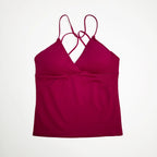 NCLAGEN Vision Twist Front Longline Top Women's Seamless Thin Straps Yoga Gym Workout Vest Running Tank Tops Fitness Clothing