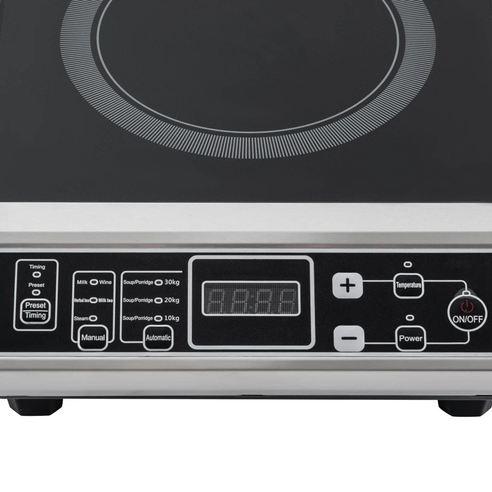 Portable Electric Induction Hob|  3500W Induction Cooktop with 8/10 Temperature Levels | Microcrystalline Glass