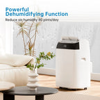 Portable Air Conditioner 12000 BTU, 4-In-1 Cooling Dehumidifier Fan & Auto Airflow, No Outdoor Unit, Quiet Operation, For Home