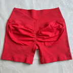 Back Scrunch Shorts Women Seamless V-Back Waist Line Scrunch Booty Shorts Fitness Workout Running Yoga Gym Shorts