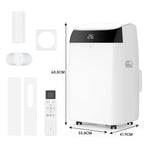 Portable Air Conditioner 12000 BTU, 4-In-1 Cooling Dehumidifier Fan & Auto Airflow, No Outdoor Unit, Quiet Operation, For Home