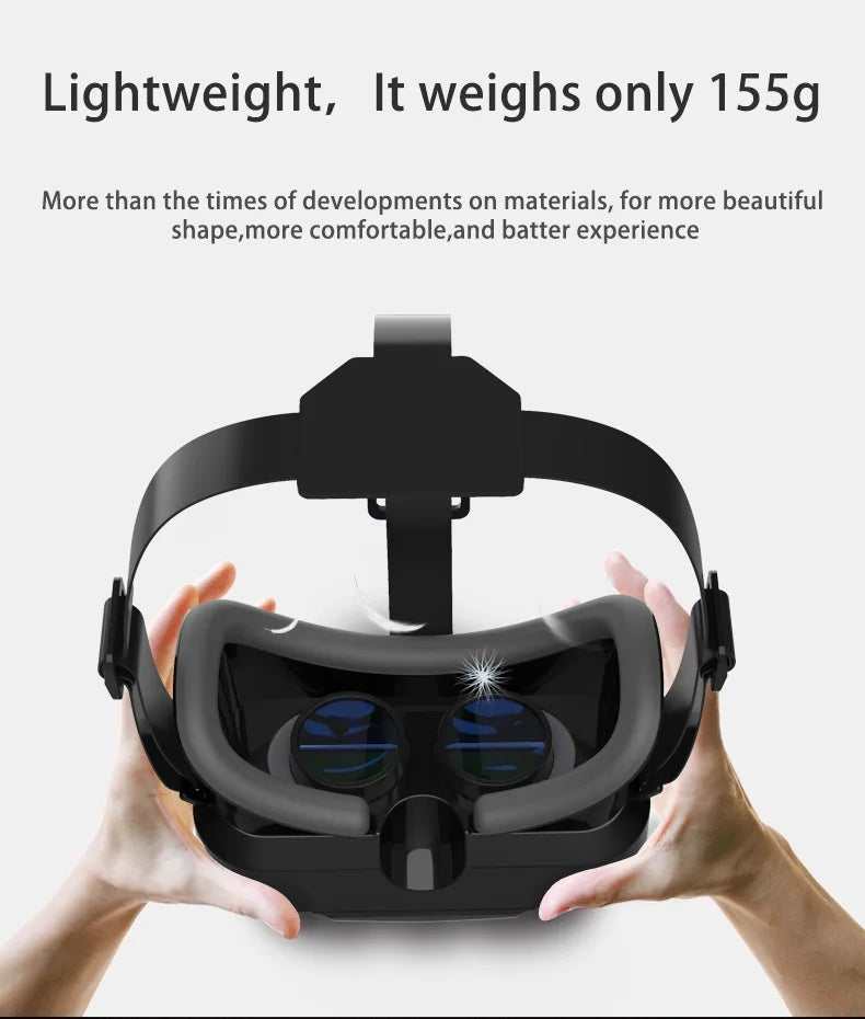VR Glasses 3D Virtual Reality Headset Devices Helmet Lenses Goggles Smart For Smartphones Phone Cell Mobile Game Viar Viewer Set