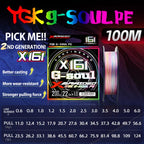 NEW ygk g-soul pe line X16 strands fishing line braided 300/500M For fishing equipment carp Multifilament Strong Weaves Wired PE