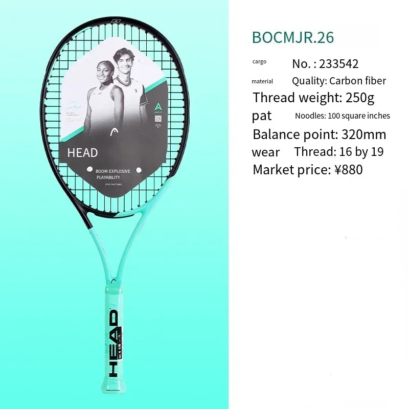 HEAD 2026 New Carbon Tennis Racket for Men Women Tenis Raquete Blue