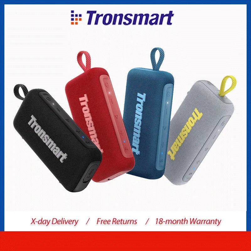 Tronsmart Trip 2 Speaker Portable Bluetoth Speaker with Enhanced Bass, IPX7 Waterproof, 20H Playtime,for Camping, Hiking & Outdoor