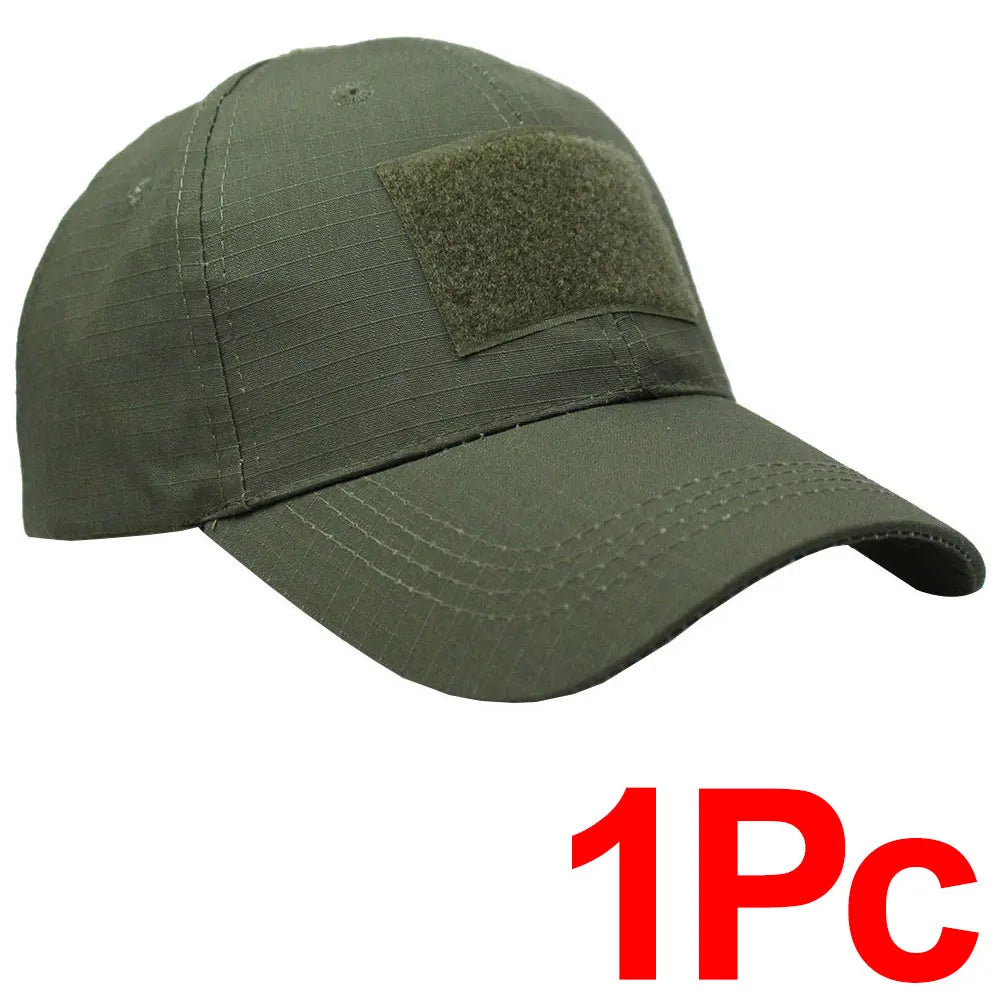 Tactical Camo Baseball Cap Adjustable Military Hat Special Forces Style Baseball Cap Outdoor Sun Protection Camouflage Hat