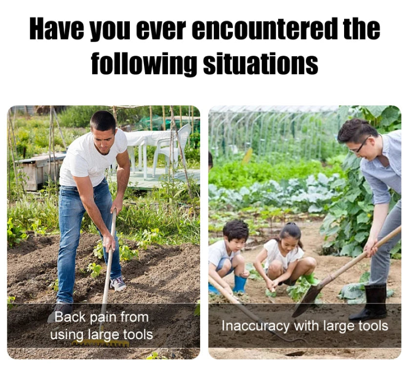 Handheld Adjustable Gardening Two Teeth Fork Stainless steel multifunction Gardening Spade Fork