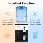 500W Electric Hot and Cold Water Cooler Dispenser 220V Countertop Water Cooler Dispenser 4.5-18.9L Water Dispensers Cooler Water