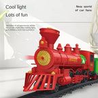 Classical Electric Train Set Toy Car Railway Train Model Educational Game Children Christmas Toys for Boy