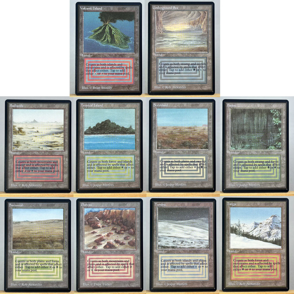 unlimited Revised MIX2/002 Tcg dual lands unlimited proxy magical cards tundra scrubland home play Revised underground gathering