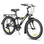 Hiland 20/24 Inch Children's Mountain Bike for Children Boys Girls from 6-10 Years with Shimano 6 Speed Gears