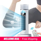 NEW Cold Air Fan Cool Air Fan Persona Air Conditioner Adjustable Speeds Humidifier Cool Gadgets with Timer & Remote