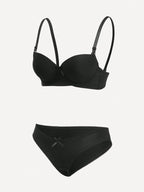 High Quality Sexy Lingerie Set For Women's Lace Up Steel Ring Push Ups 2-piece Set For Daily Underwear Set A2127