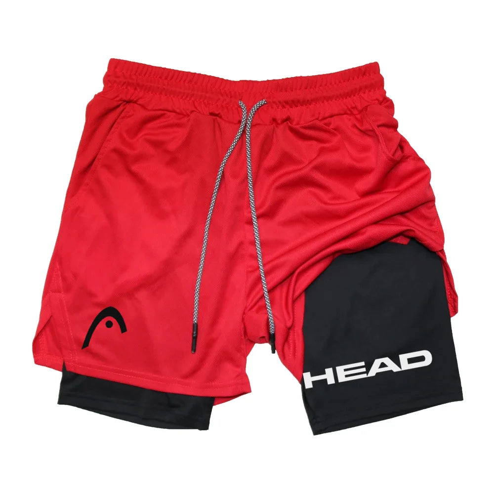 Anime Berserk Head Running Shorts Men Fitness Gym Training 2 in 1 Sports Quick Dry Workout Jogging Double Deck Summer Main image