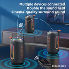 ZEALOT_MP1 Portable Bluetooth Speaker 60W StormBox Blast Outdoor Wireless Speaker IPX6 Waterproof Party Camping Speaker 12H ZEAL