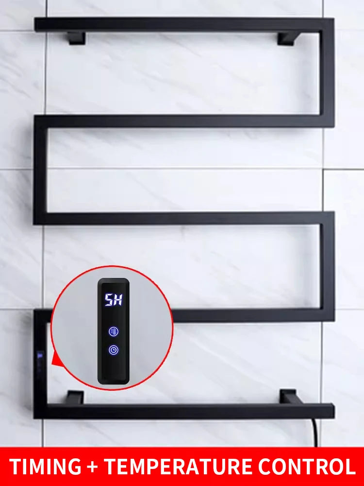Intelligent timed temperature control electric towel rack clothes drying rack special-shaped bow 304 pendant