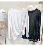 Women's Yoga Shirts Sports Tops Long Sleeve O-neck Breathable Running Shirt Loose Fitness Clothes Gym Sportwear Pilates T-shirts