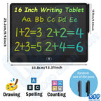 13/16 Inch LCD Drawing Tablet Writing Board Color Doodle Counting Practice Chalkboard Educational Toys For 3-12 Years Kids Gifts