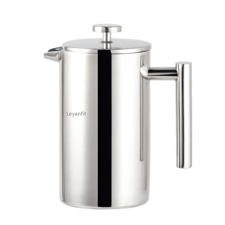 1.5L Coffee Maker French Press Stainless Steel Espresso Coffee Machine French Press Double-Wall Insulated Coffee Tea Maker Pot