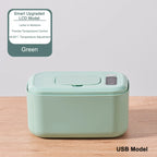 USB Baby Wet Wipe Warmer Electric Tissue Heater Cotton Towel Dispenser Digital Adjustable Temperature Thermostat Napkin Case EU