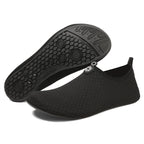 Black Water Shoes Unisex Quick Dry Non-Slip Aqua Shoes Breathable Beach Swimming Diving Wading Sneakers for Men Women Outdoor Sp